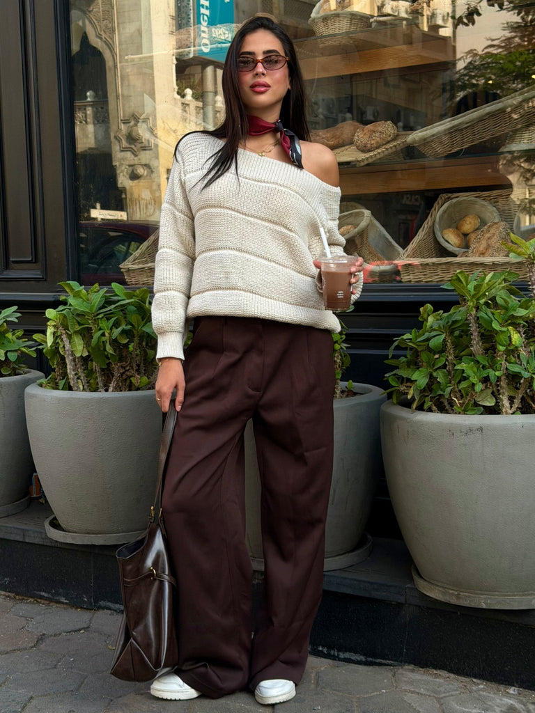 Beige Pumped Pullover - Mii