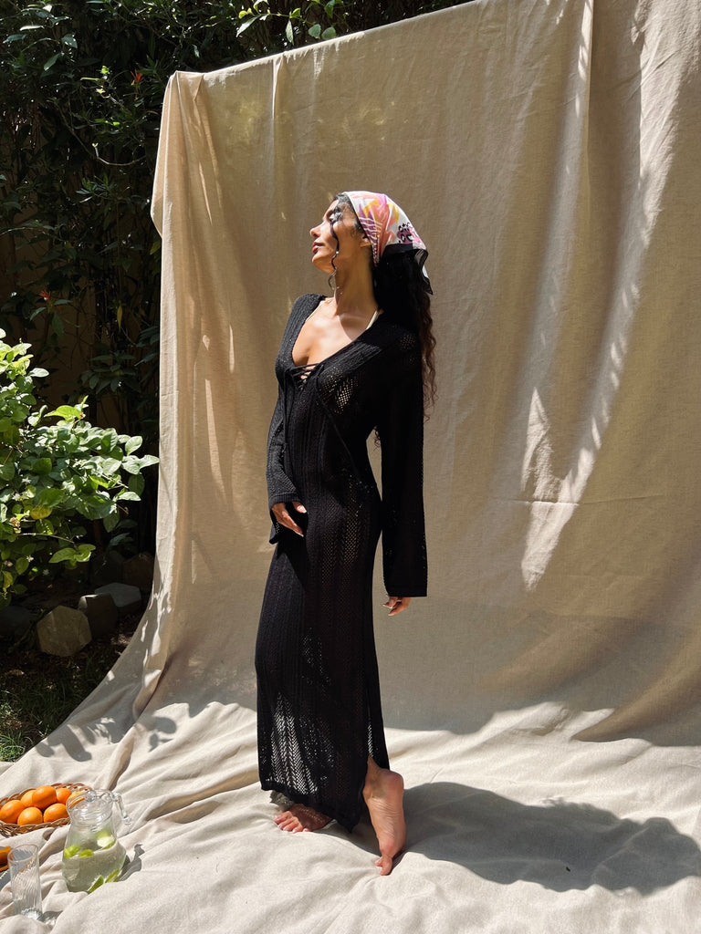 Black Beach Long Dress - Mii
