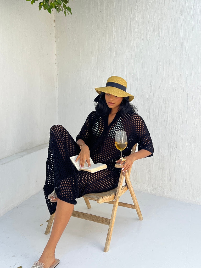 Black Crochet Summer Coverup - Mii