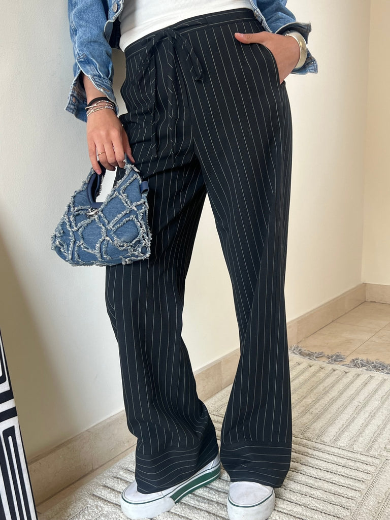 Black drawstrings Pants - Mii