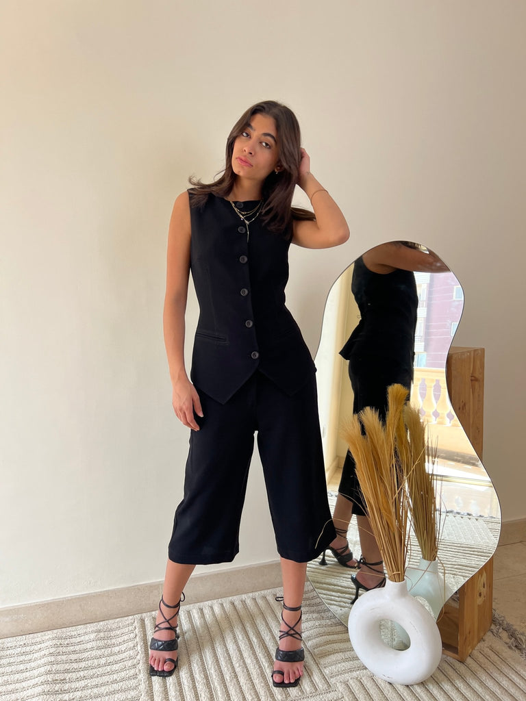 Black Formal Pentacore Pants - Mii