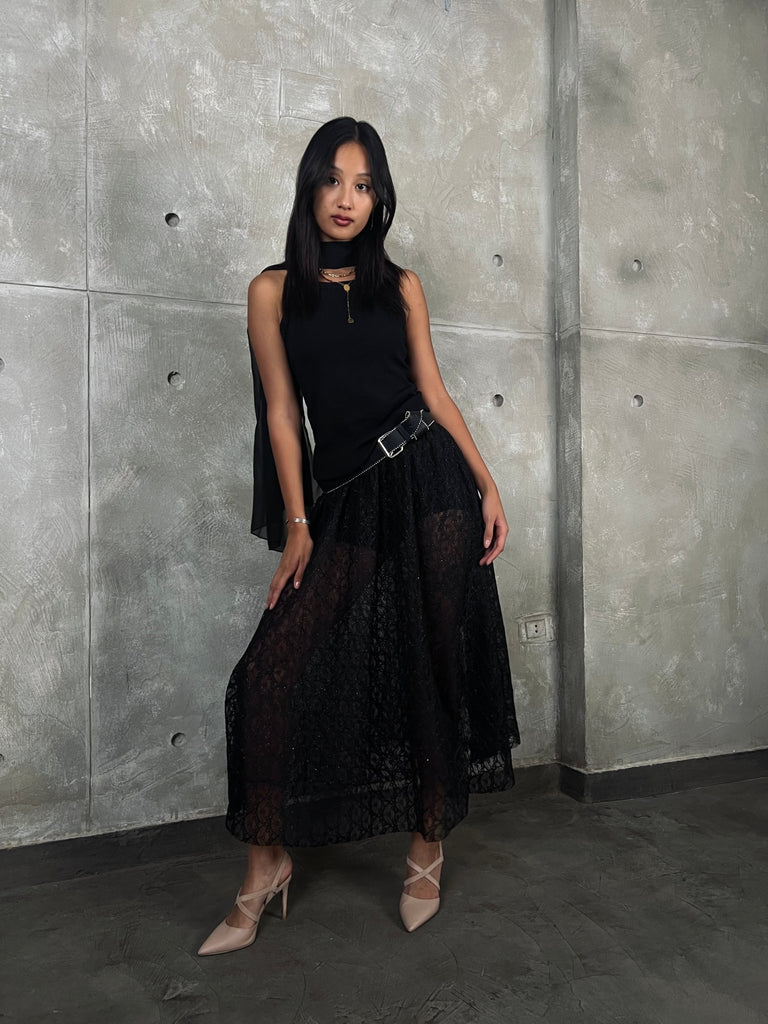 Black Lace Skirt - Mii