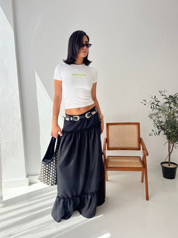 Black Layered Boho Skirt - Mii