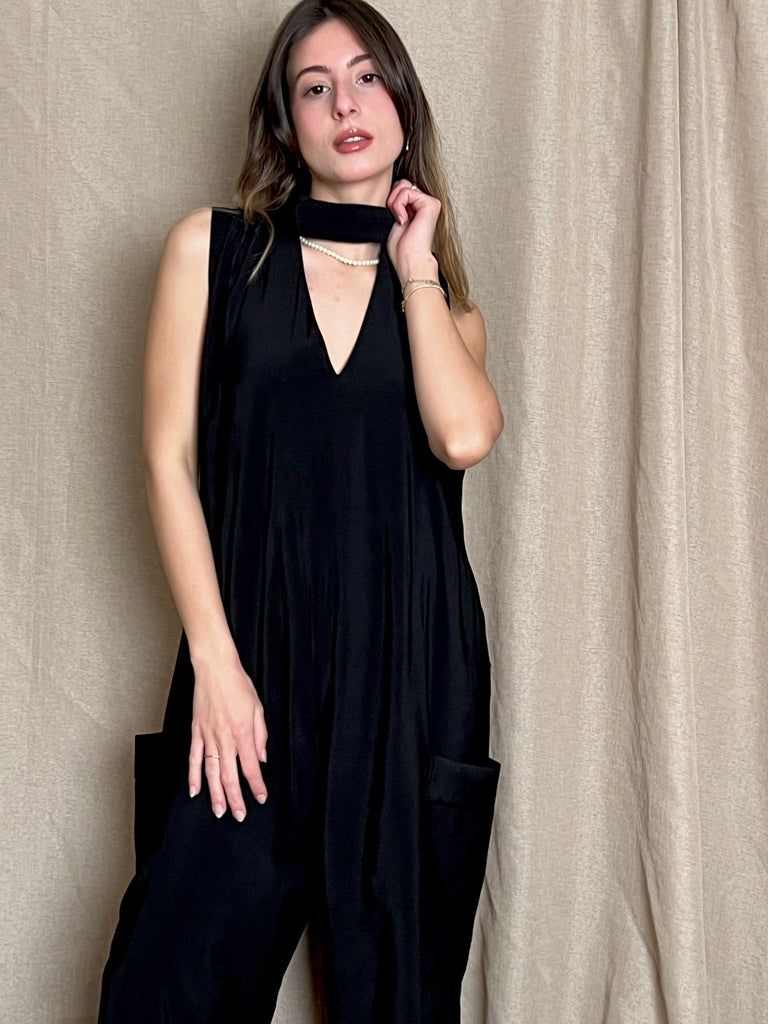 Black Loose Jumpsuit - Mii