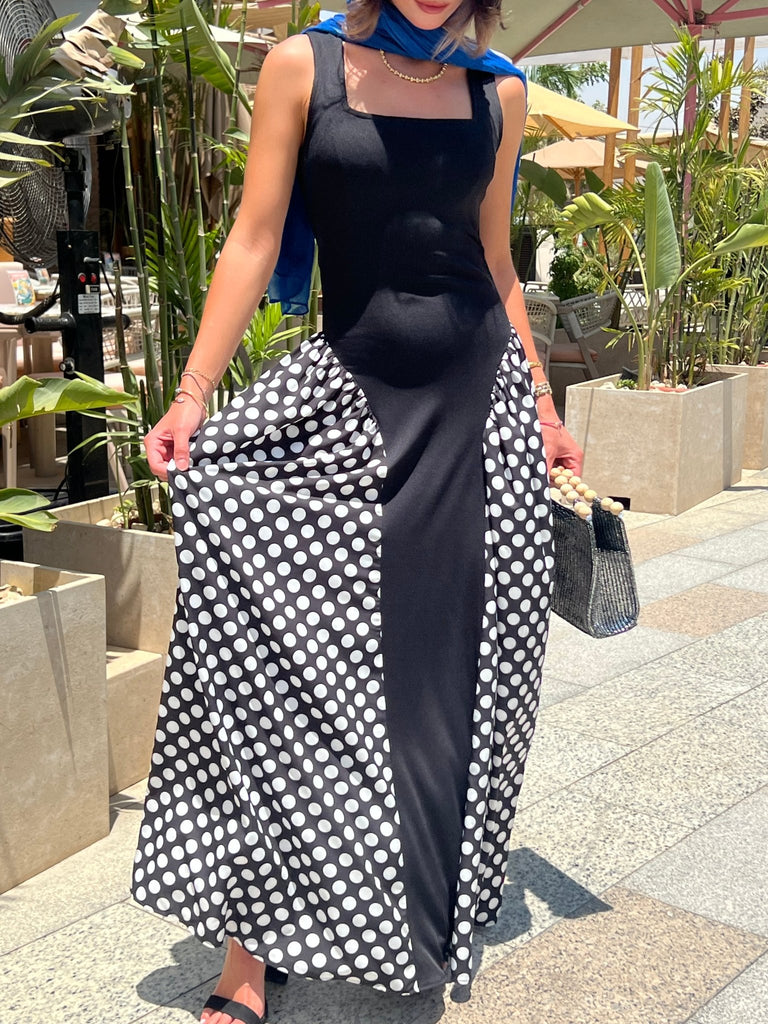 Black Polka Dot Ballerina Dress - Mii