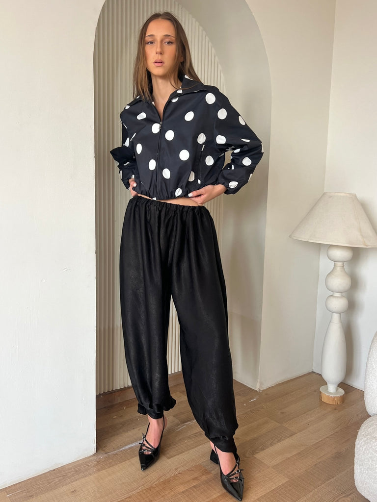 Black Polka Dot Jacket - Mii