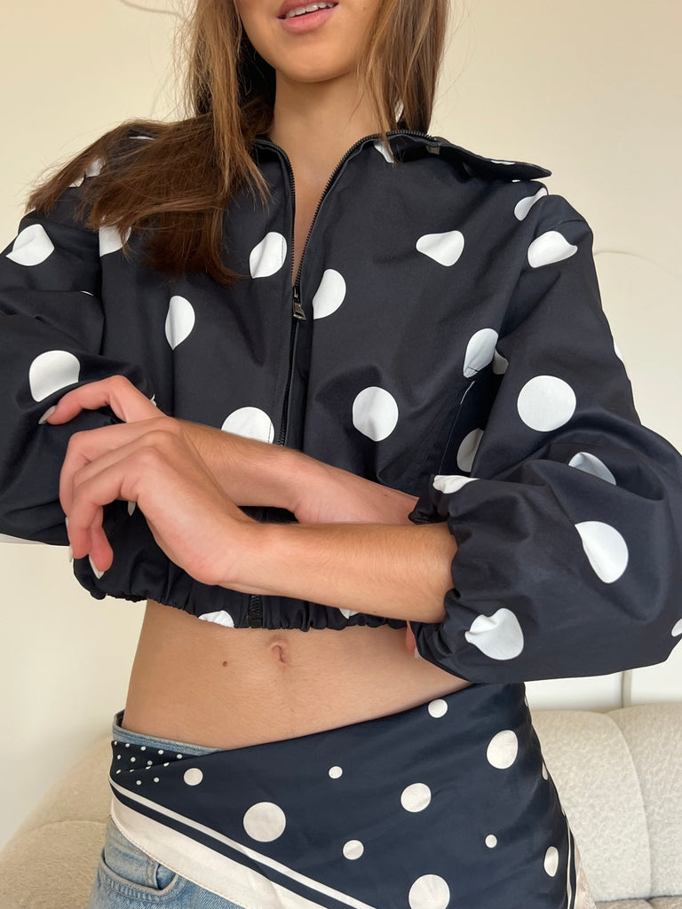 Black Polka Dot Jacket - Mii