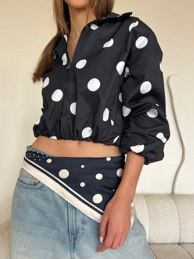 Black Polka Dot Jacket - Mii