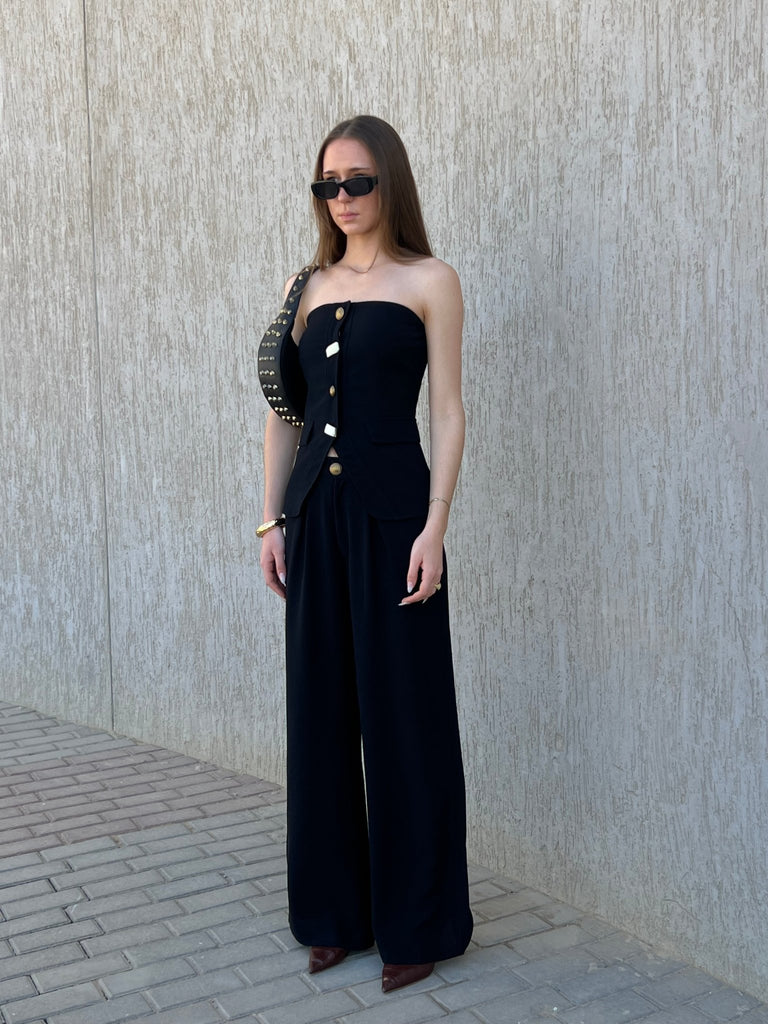 Black Strapless Vest - Mii