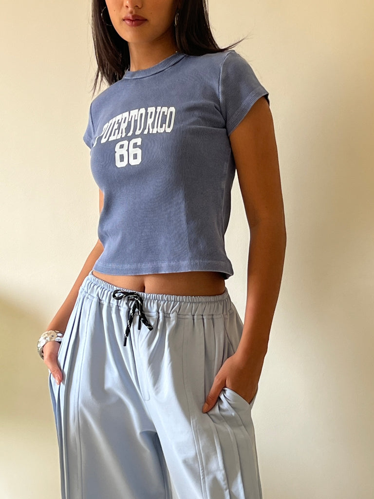 Blue Pleated Sweatpants - Mii