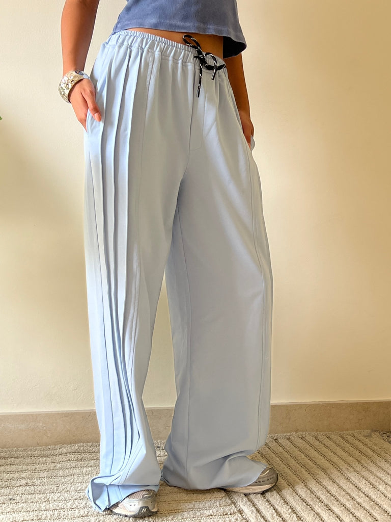 Blue Pleated Sweatpants - Mii