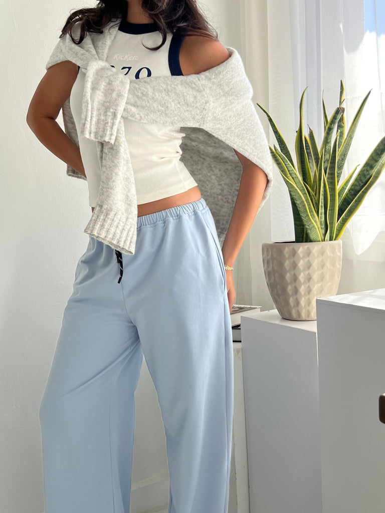 Blue Pleated Sweatpants - Mii