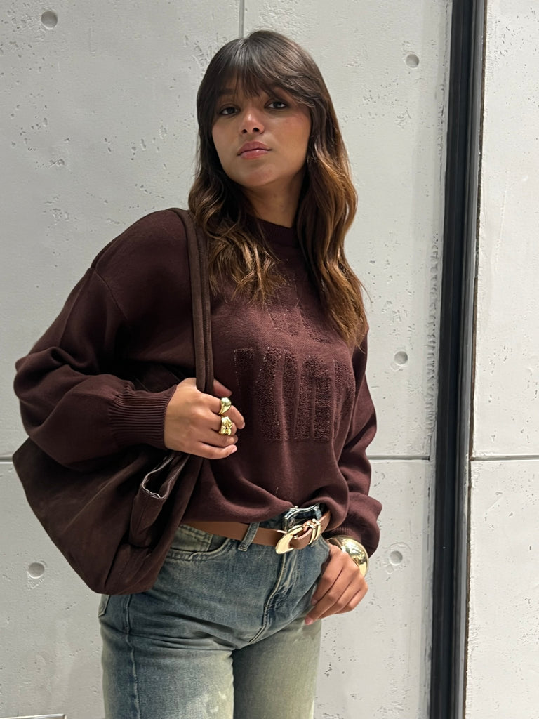 Brown “Be Kind” Pullover - Mii