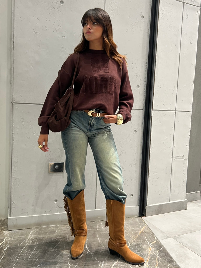 Brown “Be Kind” Pullover - Mii