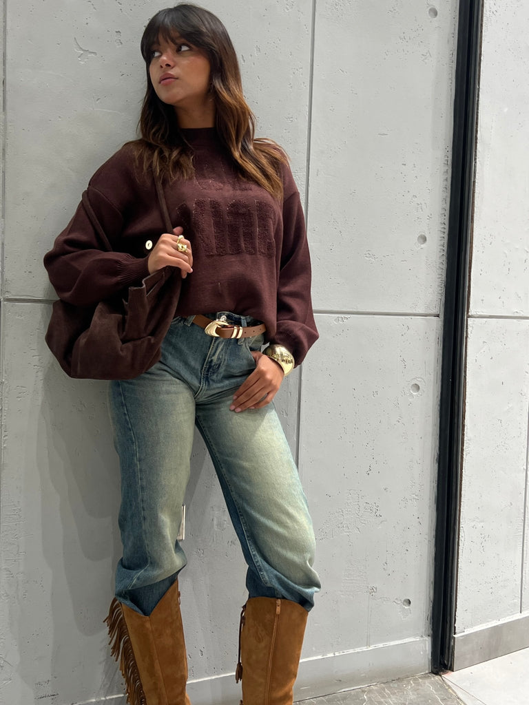 Brown “Be Kind” Pullover - Mii