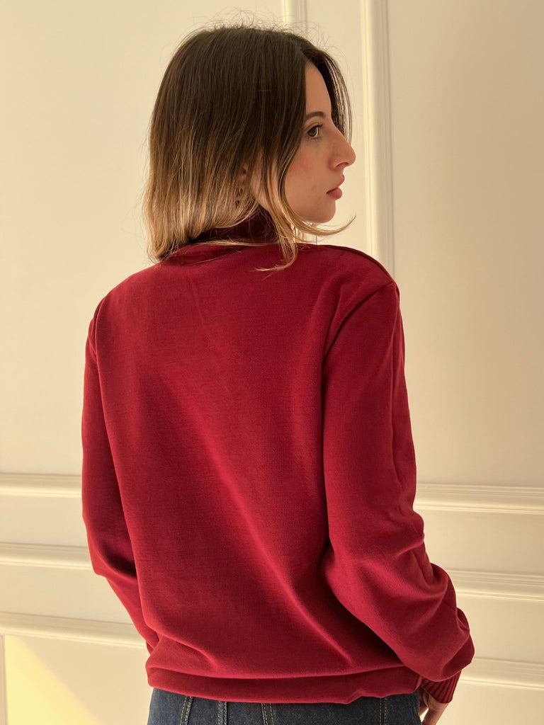 Burgundy Basic Fit Pullover - Mii