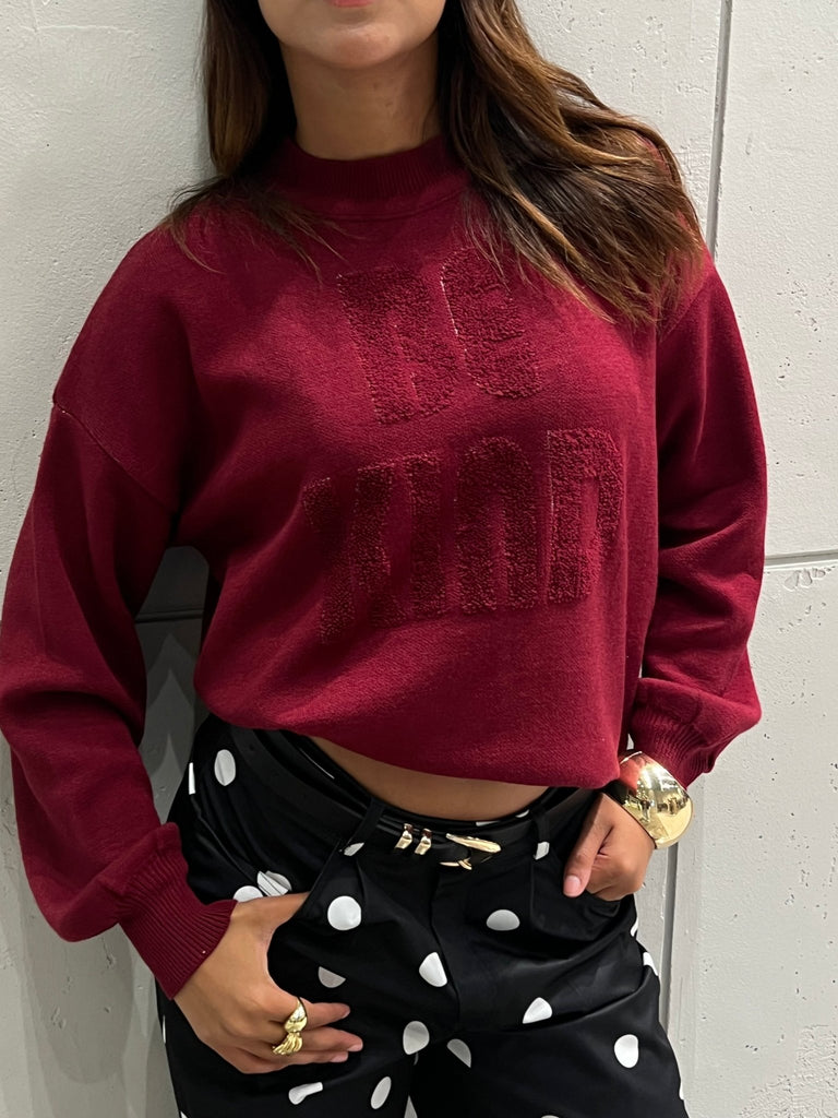Burgundy “Be Kind” Pullover - Mii
