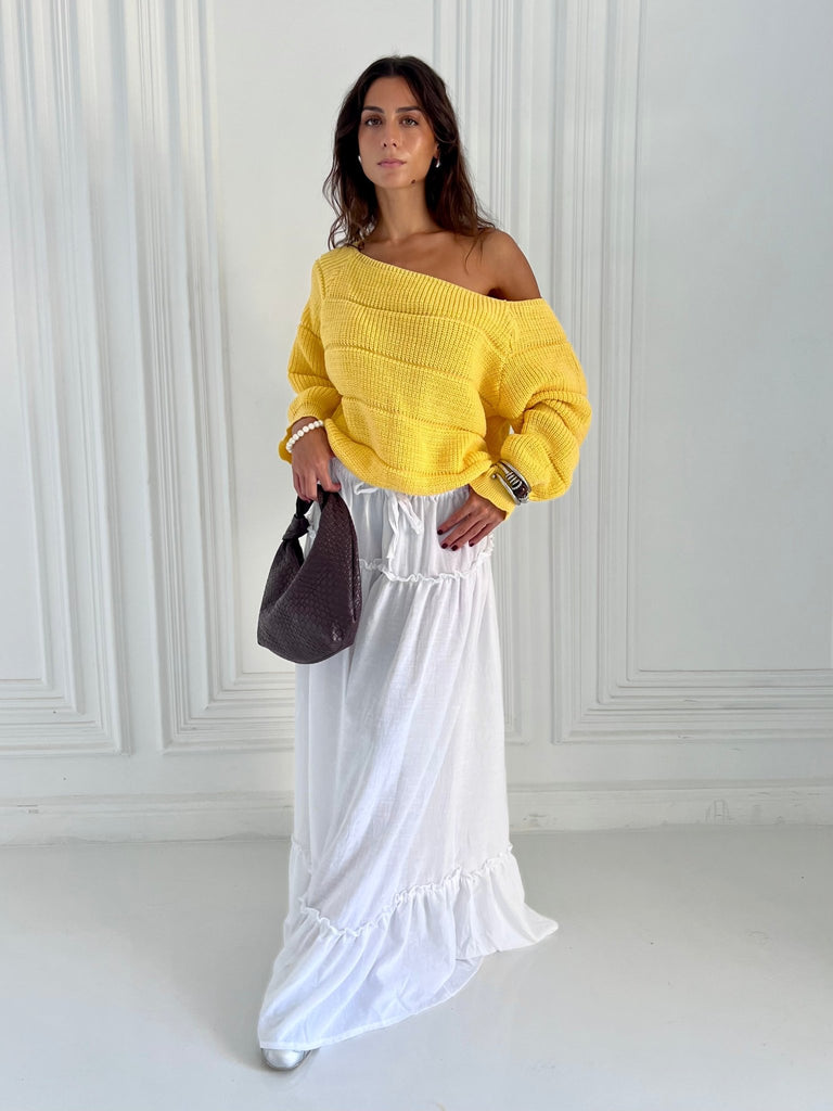 Butter Yellow Pumped Pullover - Mii