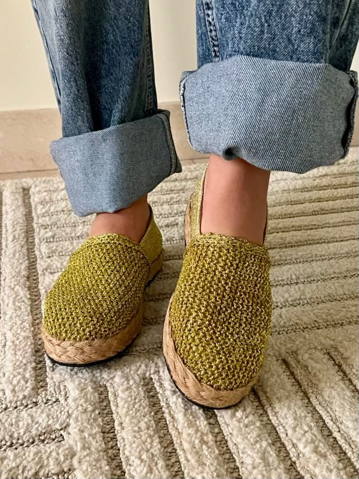 Gold Sparkle Espadrille - Mii