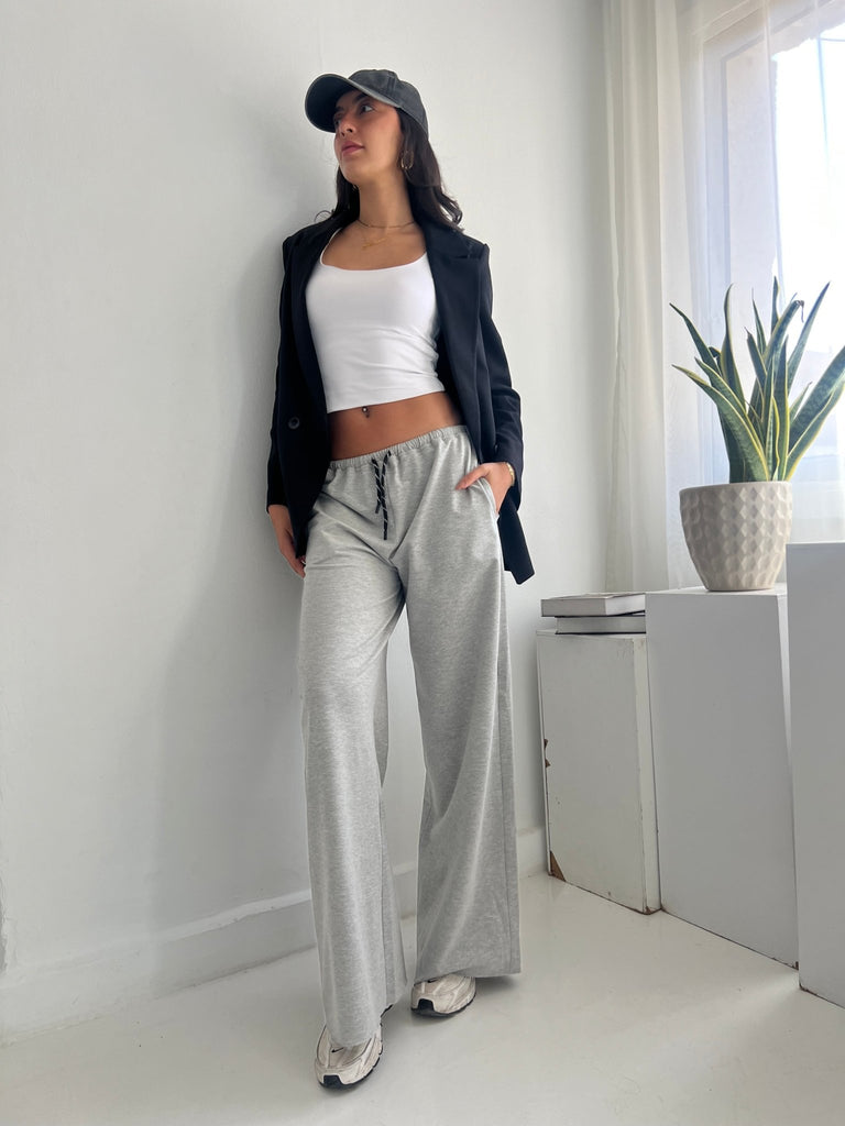 Grey Basic Sweatpants - Mii