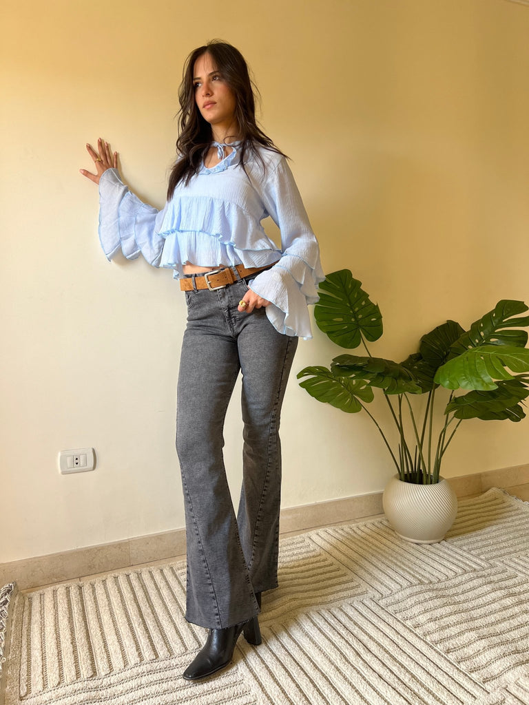 Grey Boot Cut Denim - Mii