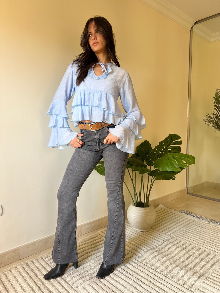 Grey Boot Cut Denim - Mii