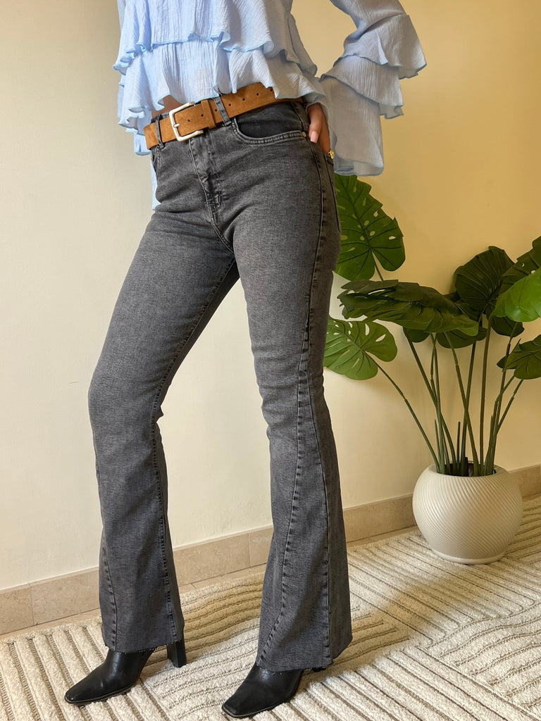 Grey Boot Cut Denim - Mii