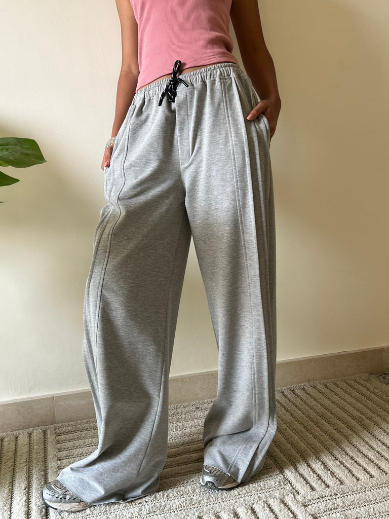 Grey Pleated Sweatpants - Mii
