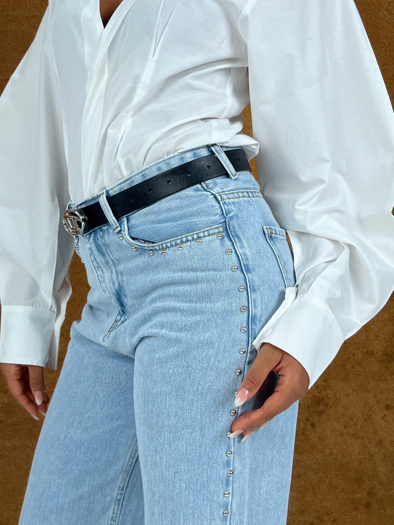 Ice Blue Studs Denim - Mii