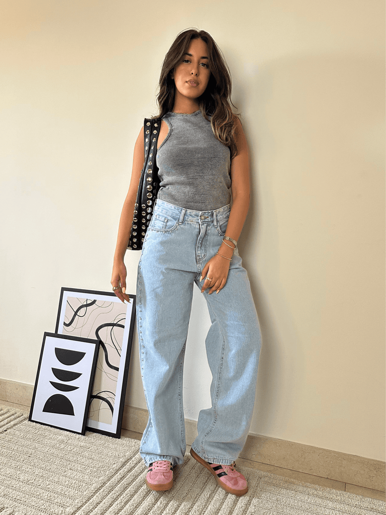 Ice Blue Studs Denim - Mii