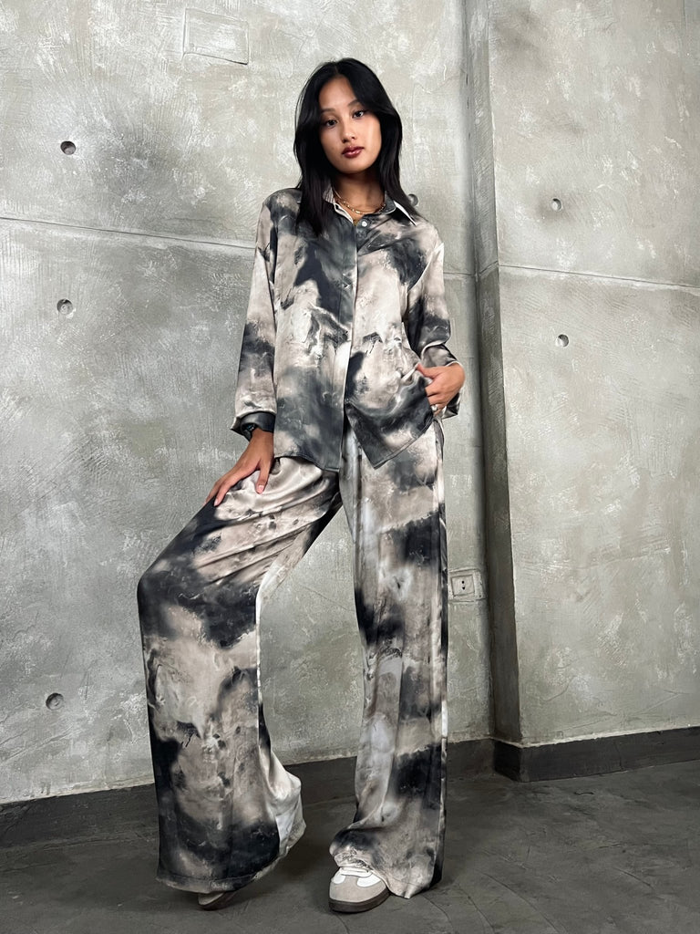 Multi Color Satin Pants - Mii