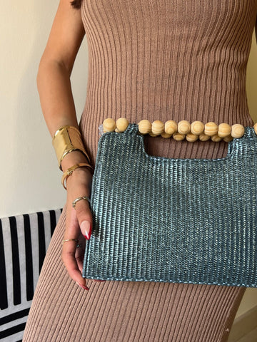 Navy Beads Summer Clutch - Mii