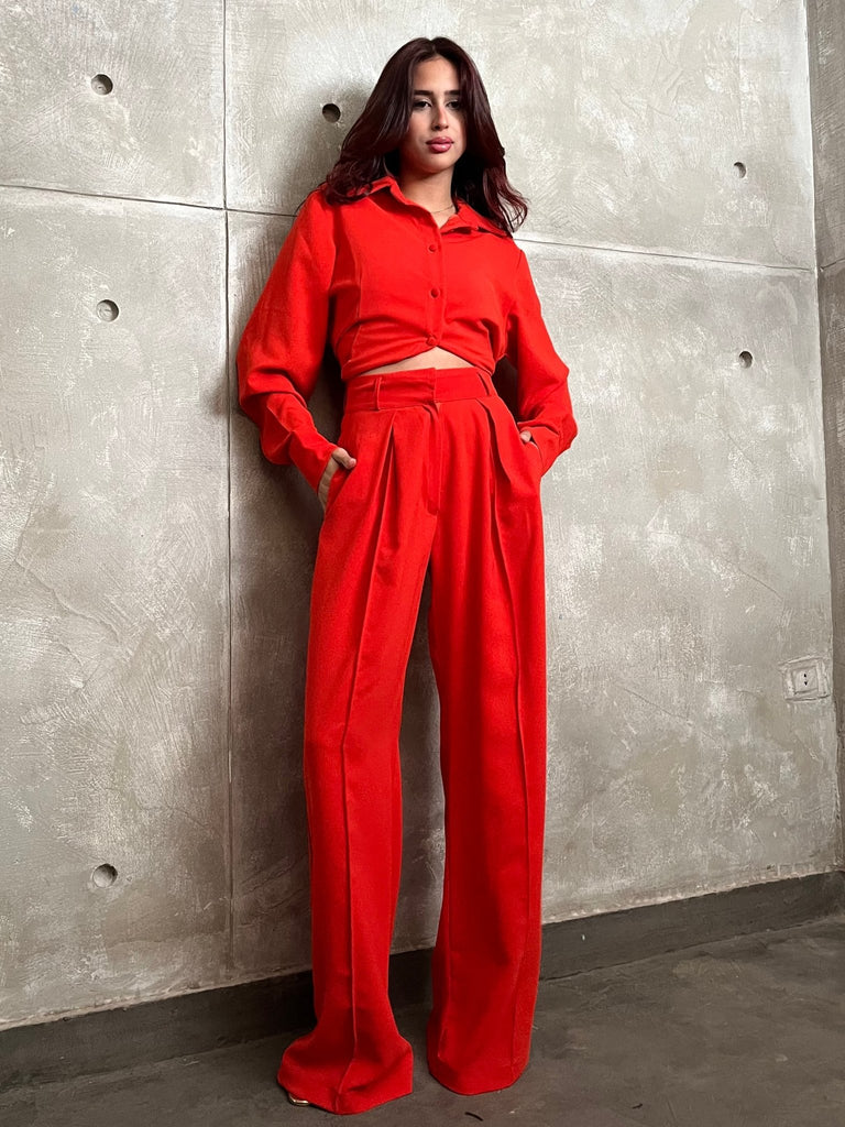 Red Long Sleeve Shirt - Mii