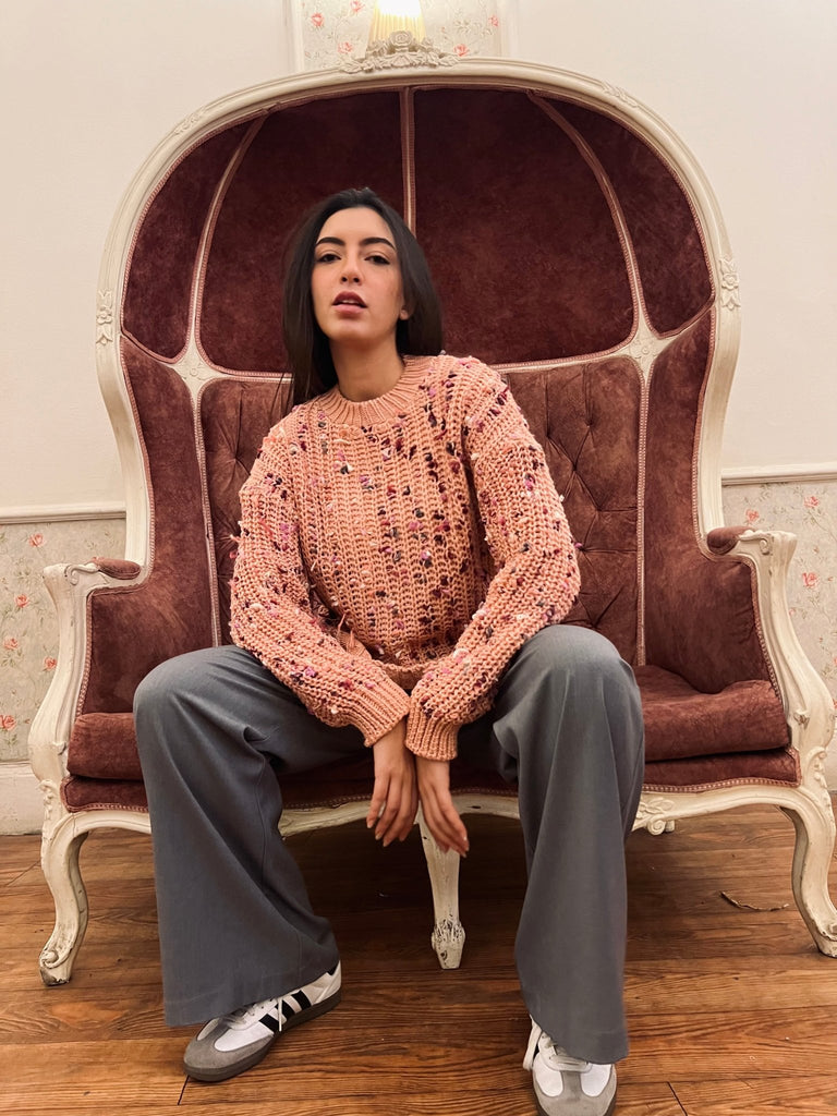 Rose Tweed Pullover - Mii