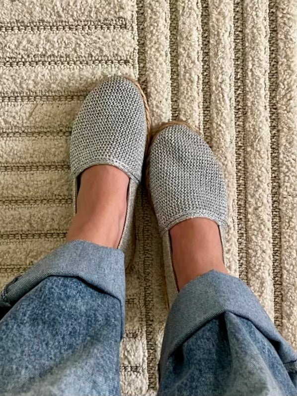 Silver Sparkle Espadrille - Mii