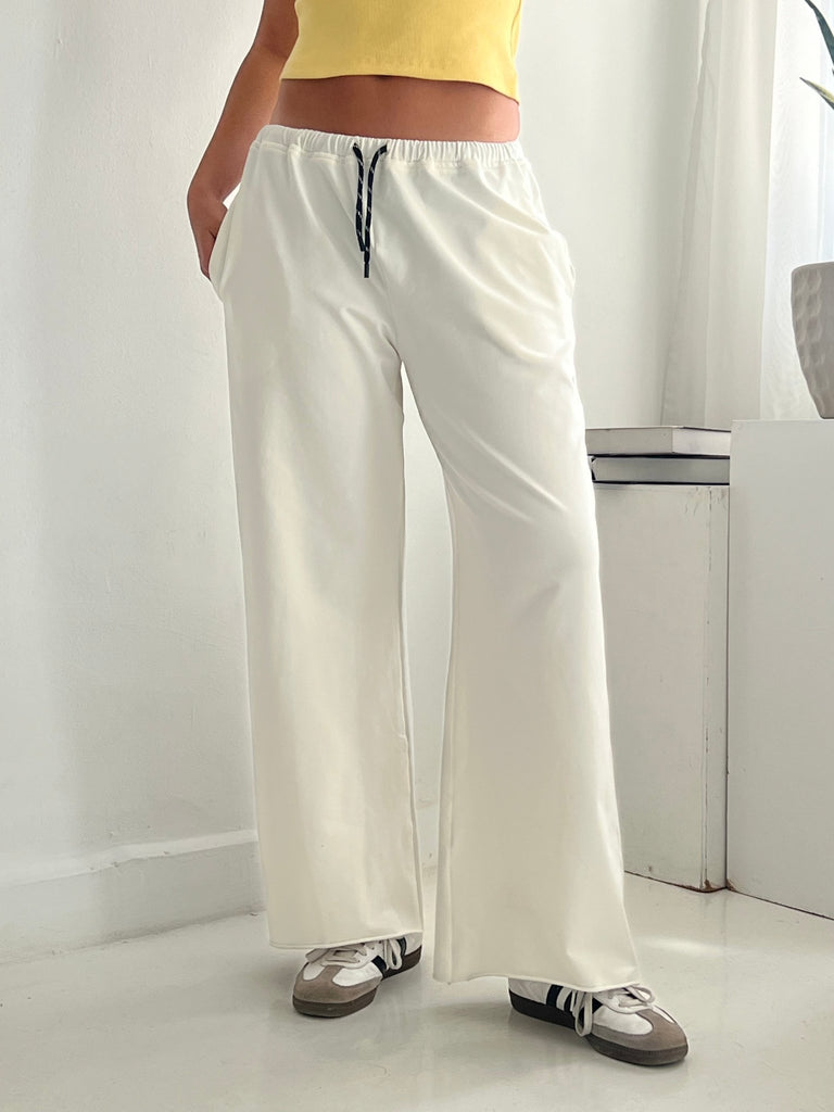 White Basic Sweatpants - Mii