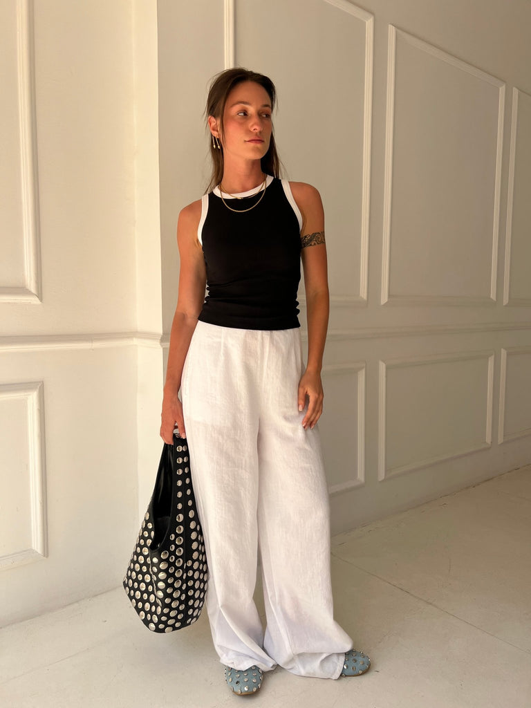 White Linen Pants - Mii