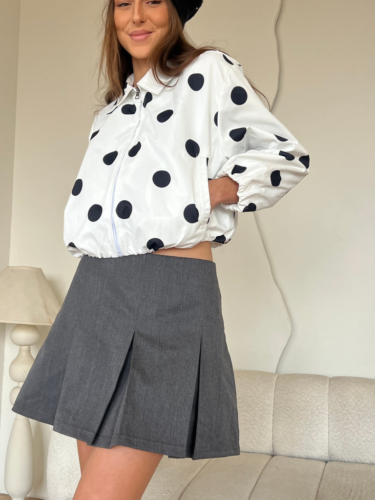 White Polka Dot Jacket - Mii