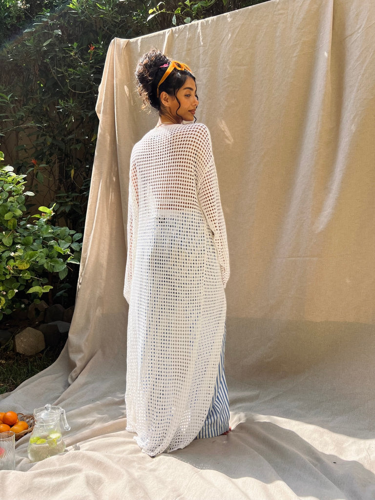 White Summer Long Cardigan - Mii