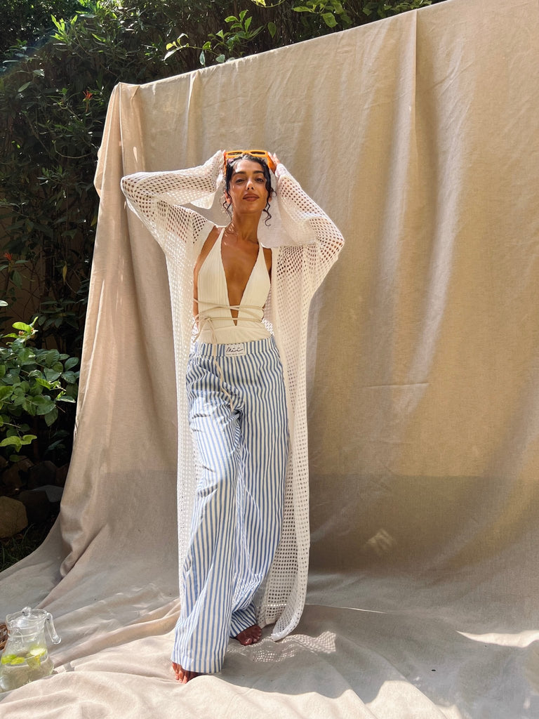 White Summer Long Cardigan - Mii