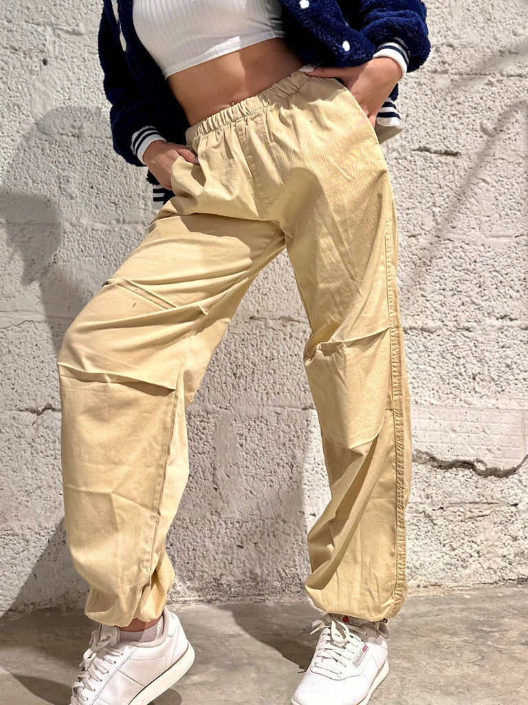 Beige Parachute Pants - Mii