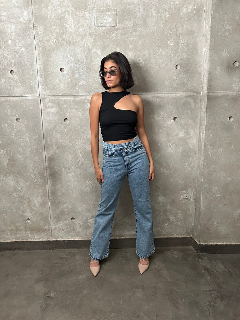 Black Cut Out Top - Mii