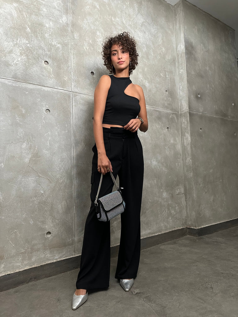 Black Cut Out Top - Mii