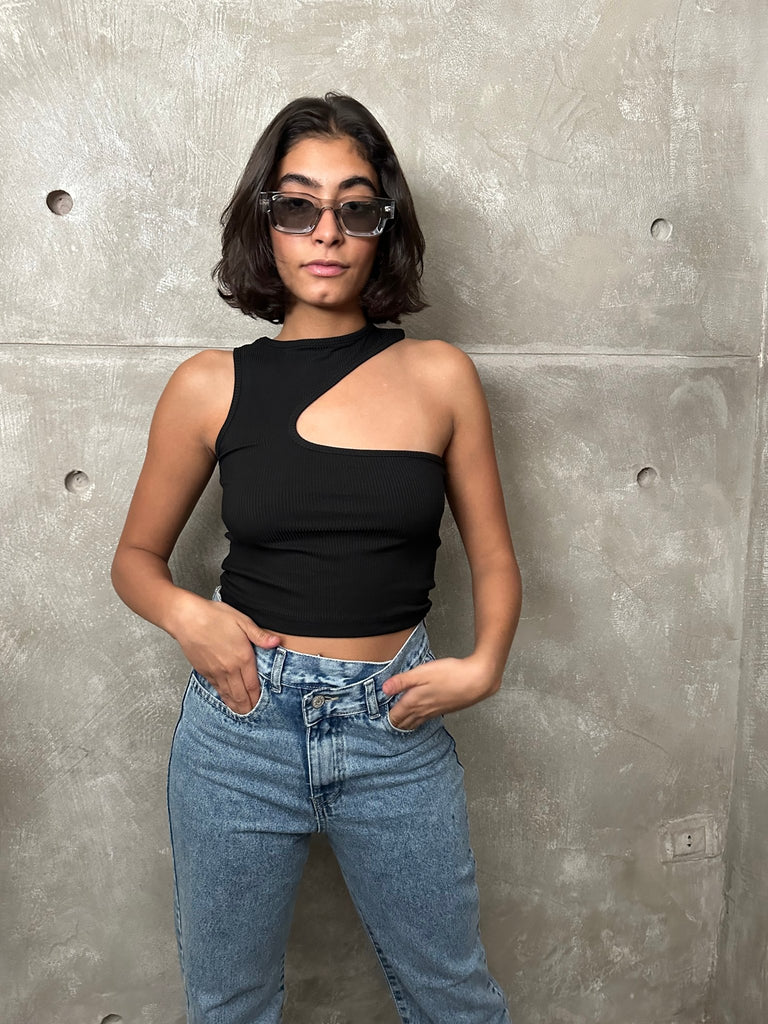 Black Cut Out Top - Mii
