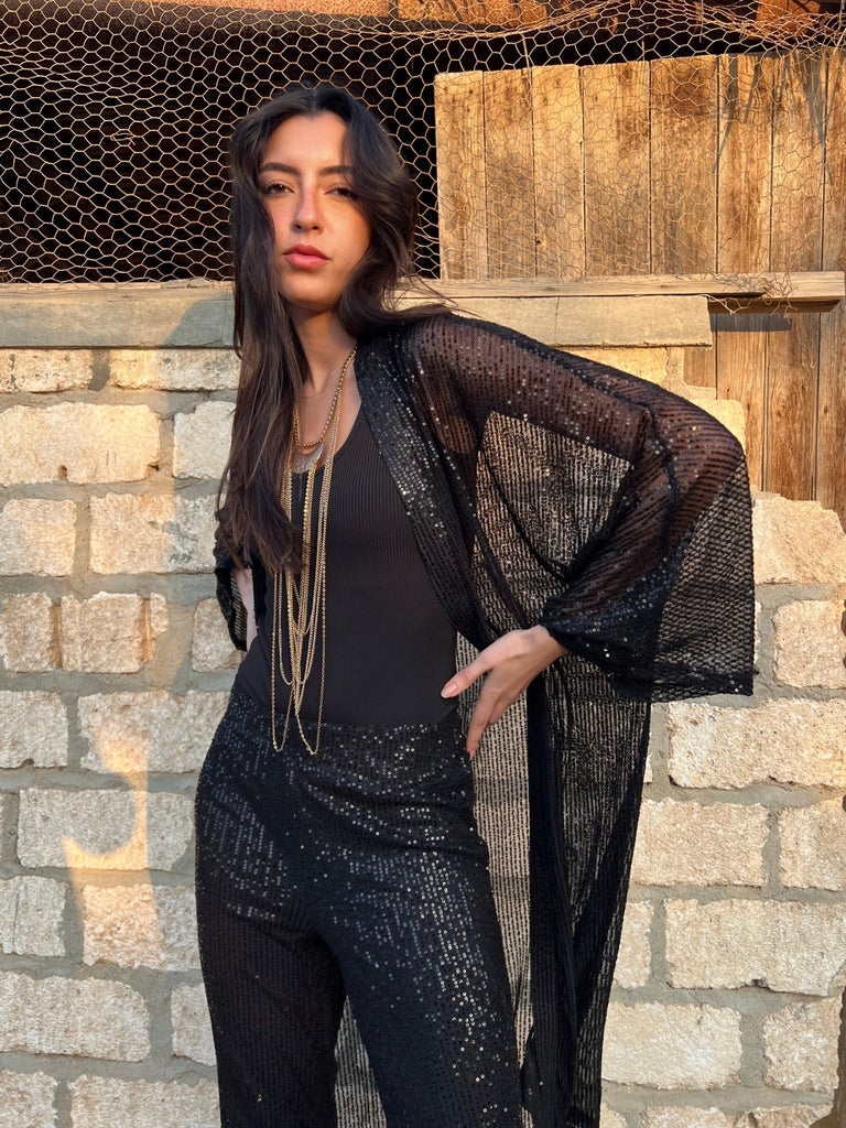 Black Glowy Cardigan - Mii