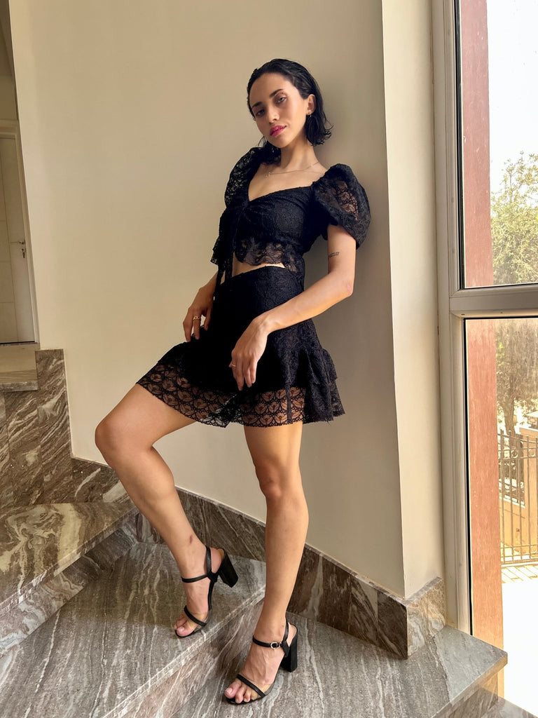 Black Lace Top - Mii