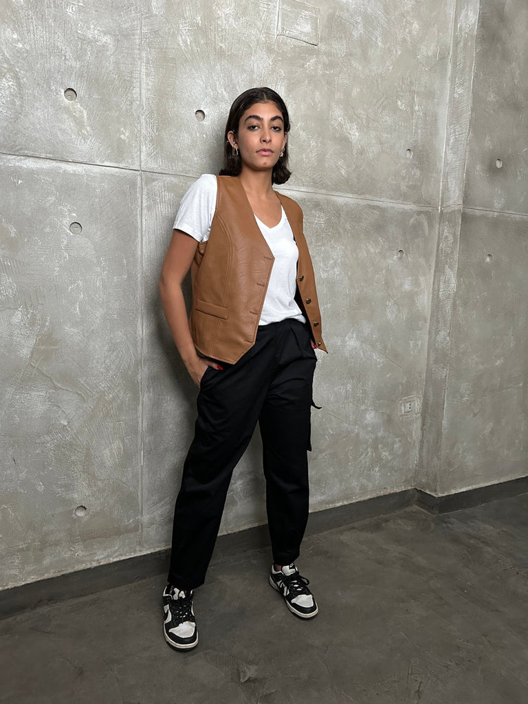 Black Pleated Balloon Pants - Mii