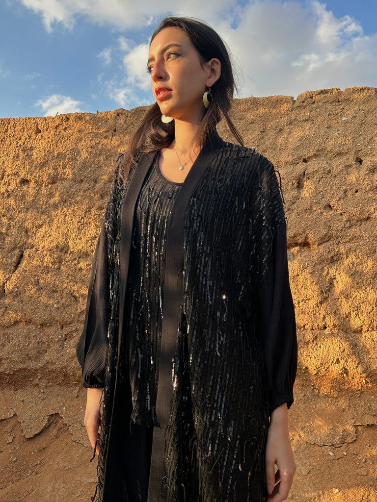 Black Sequin Cardi - Mii