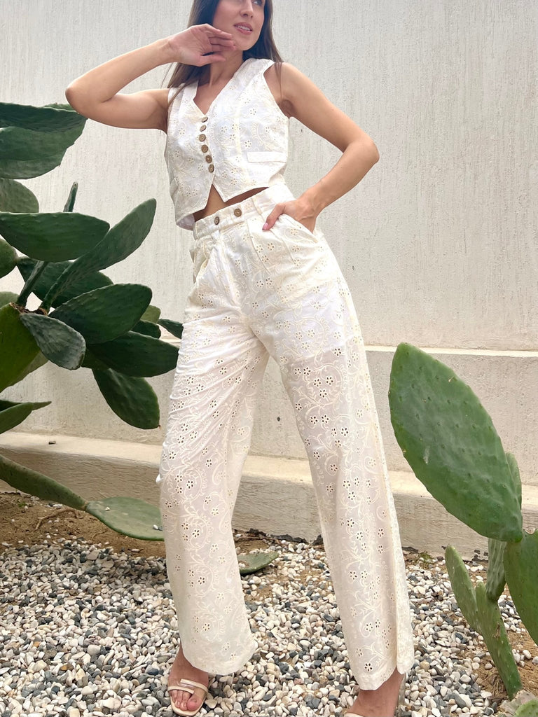 Embroidery Pants - Mii