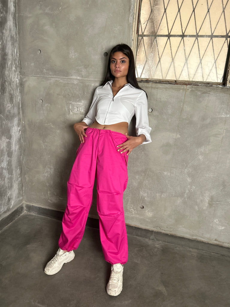 Pink Parachute Pants - Mii